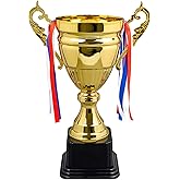 Large Gold Trophy Cup for Sports Tournaments, 38CM Metal Gold Trophies Party Favors, First Place Winner Award Trophies Cup fo