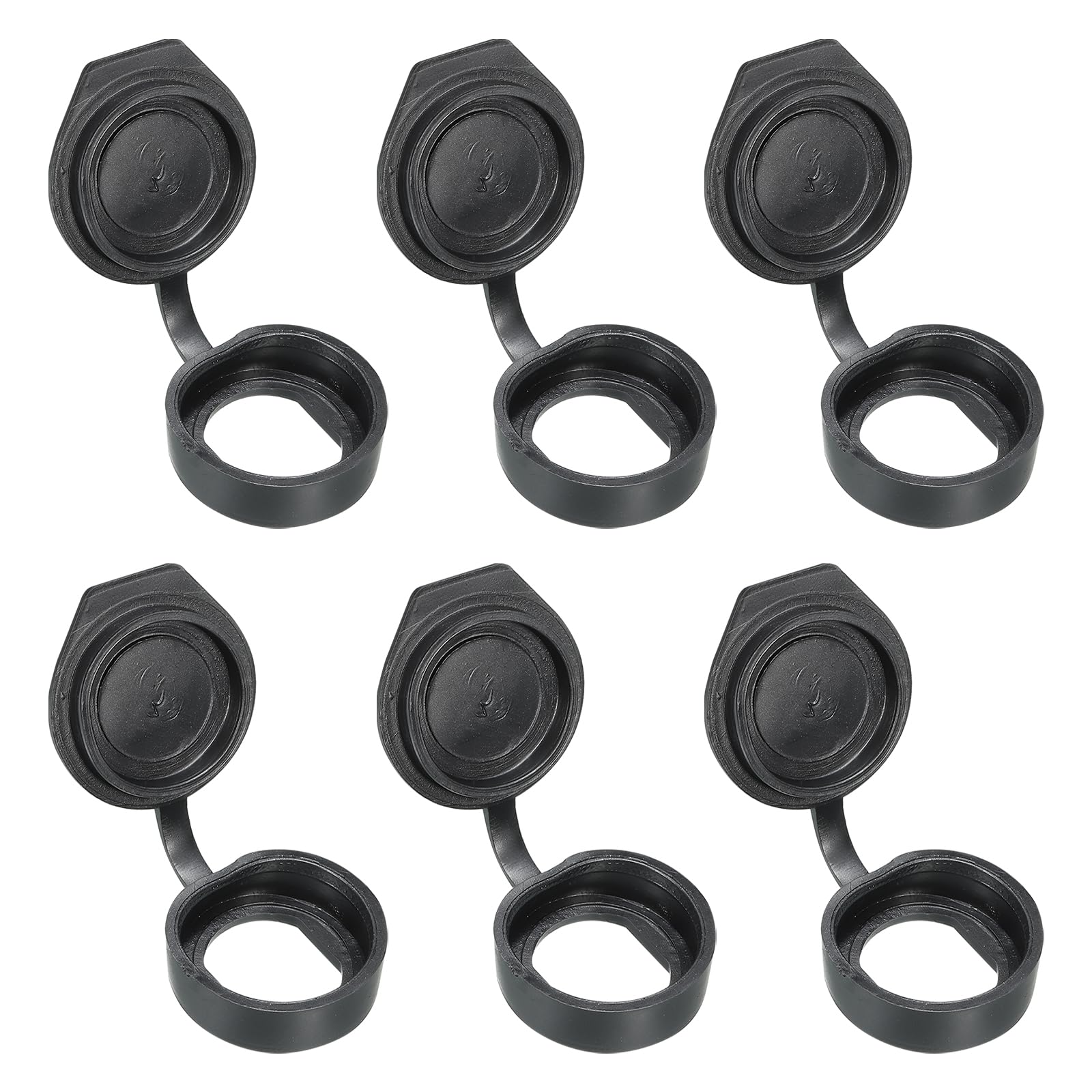 PATIKIL 19mm Door Lock Dust Cover, 6 Pack PE Plastic Waterproof Keys Panel Cam Lock Dust Cover Caps for 19mm Cam Lock, Black