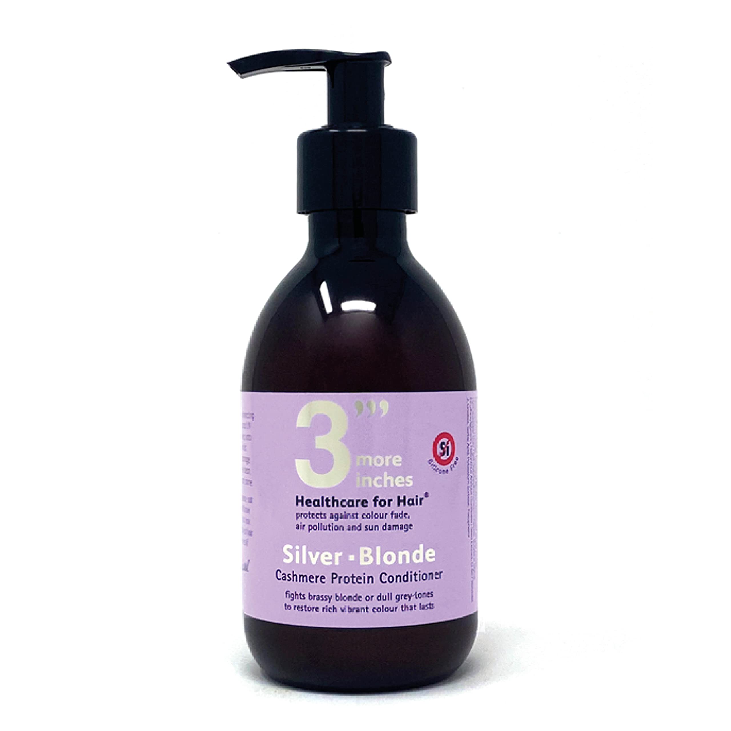 3'''More Inches Silver Blonde Conditioner - Colour Correcting Purple Conditioner For Blonde Hair - Cashmere Protein & UV Hair Protector - Silicone & Sulphate Free - Hair Care by Michael Van Clarke