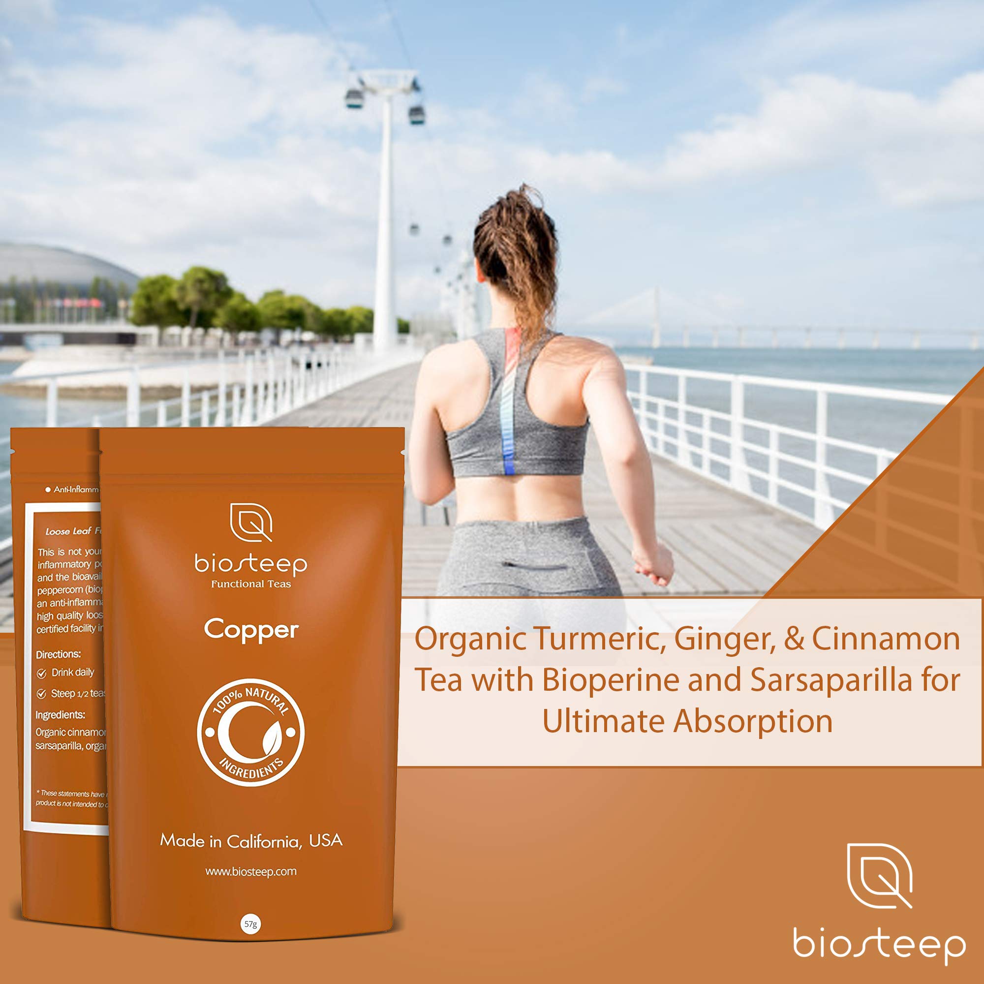 Organic Turmeric, Ginger, and Cinnamon Tea with Bioperine and