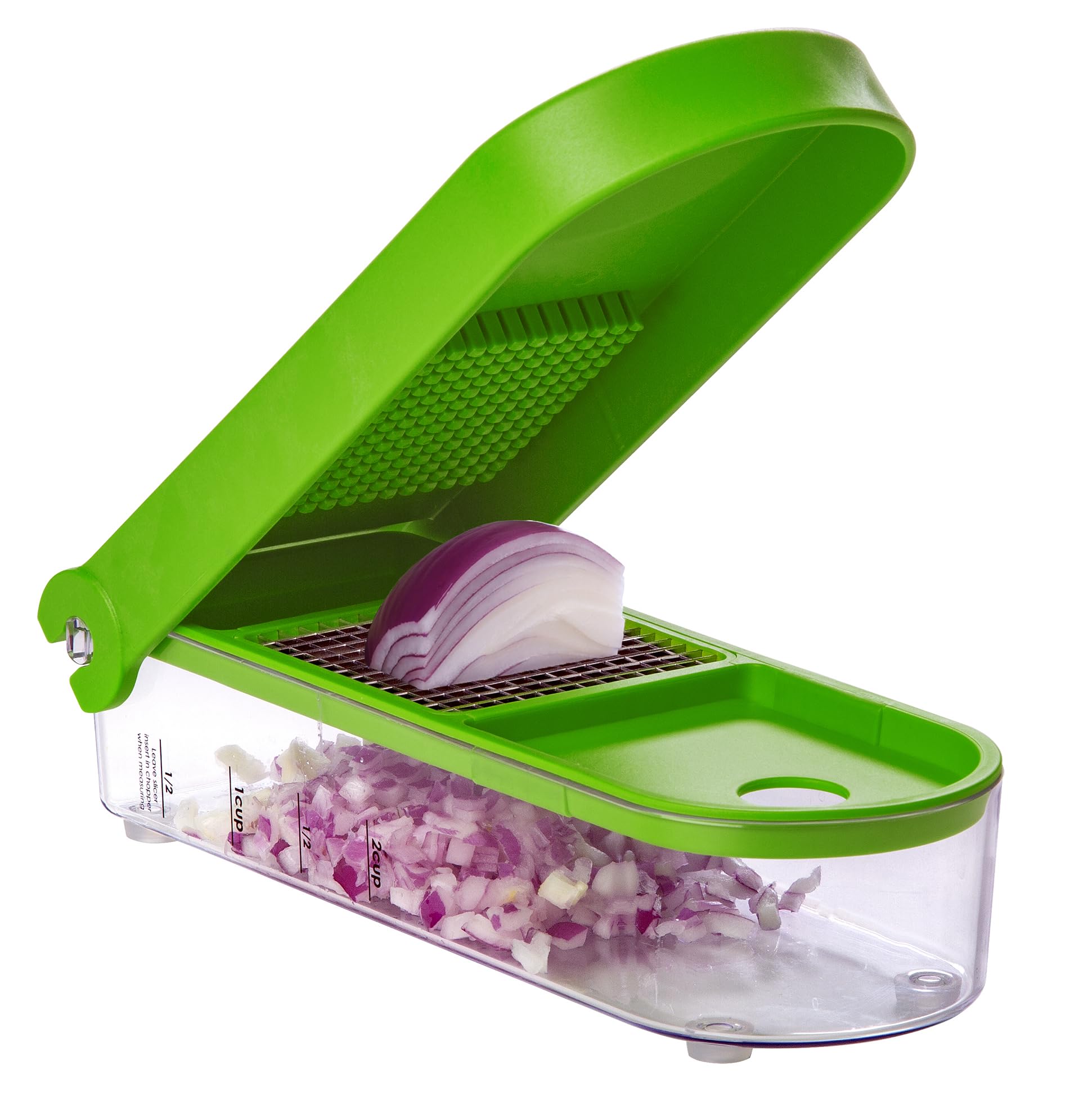 PrepWorks Onion Chopper – Green/White, Standard, for Quick and Easy Dicing and Chopping