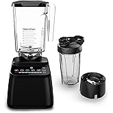 Blendtec Designer Series Blender with 90 oz WildSide+ Jar and 34 oz GO Travel Bottle - Kitchen Blender Bundle - Black