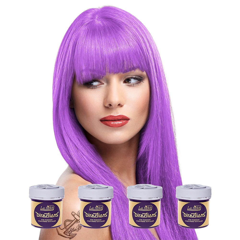 La Riche Directions - Set of 4 Lavender Semi-Permanent Hair Colour - 88ml Jars