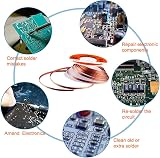 Yiapinn Solder Wick Desoldering Copper Wire 0.10in x 4.92ft Flux No-Clean view 6