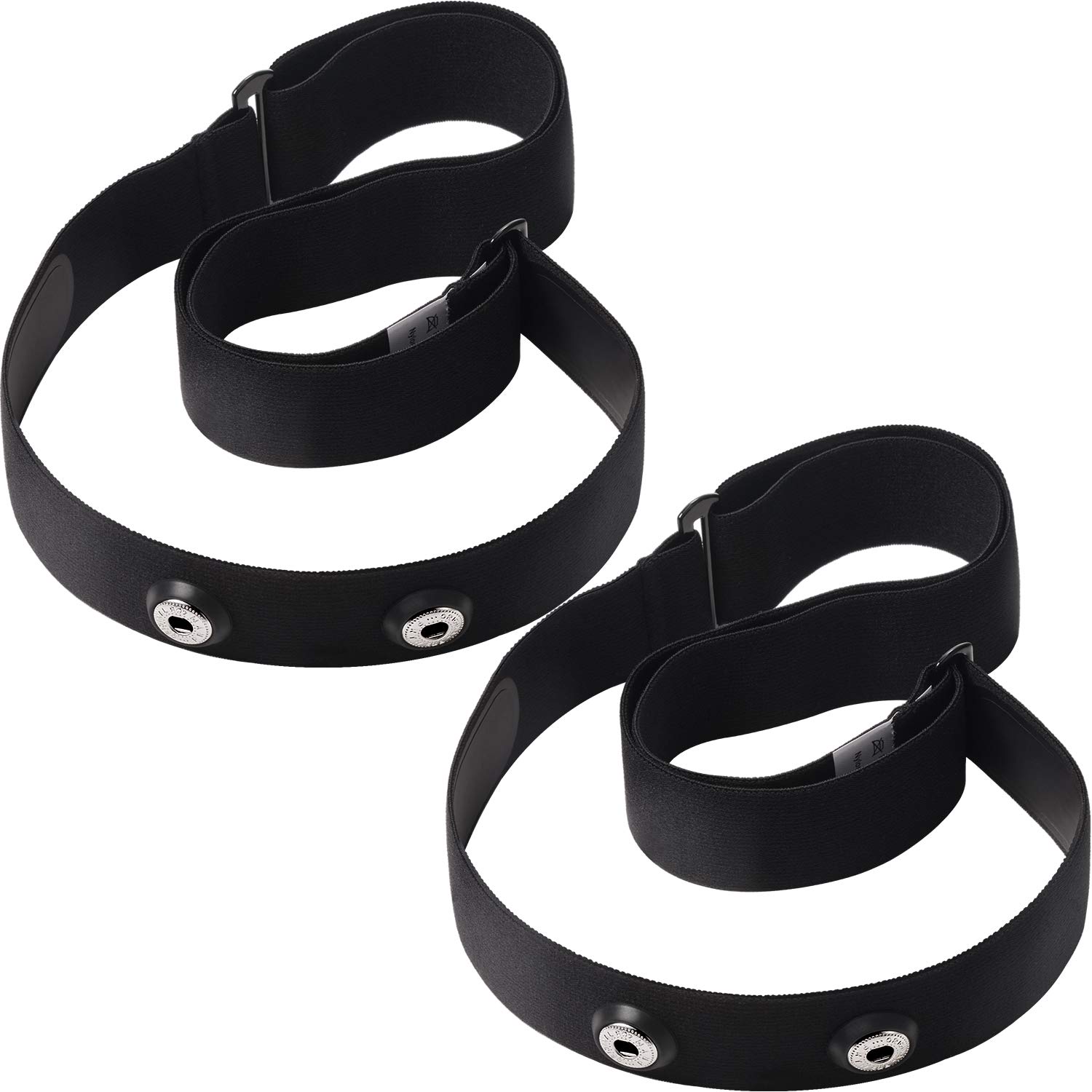 2 Pack Heart Rate Monitor Chest Strap Replacement Compatible with Polar and Garmin Transmitters Soft Strap