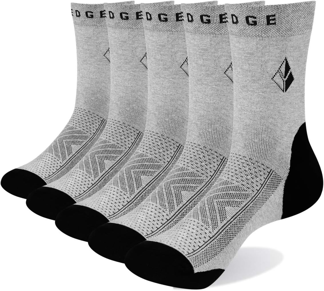 Men's Socks YUEDGE Breathable Cotton Crew Casual Dress Work Socks For Men Socks 6-11 Multi-pack