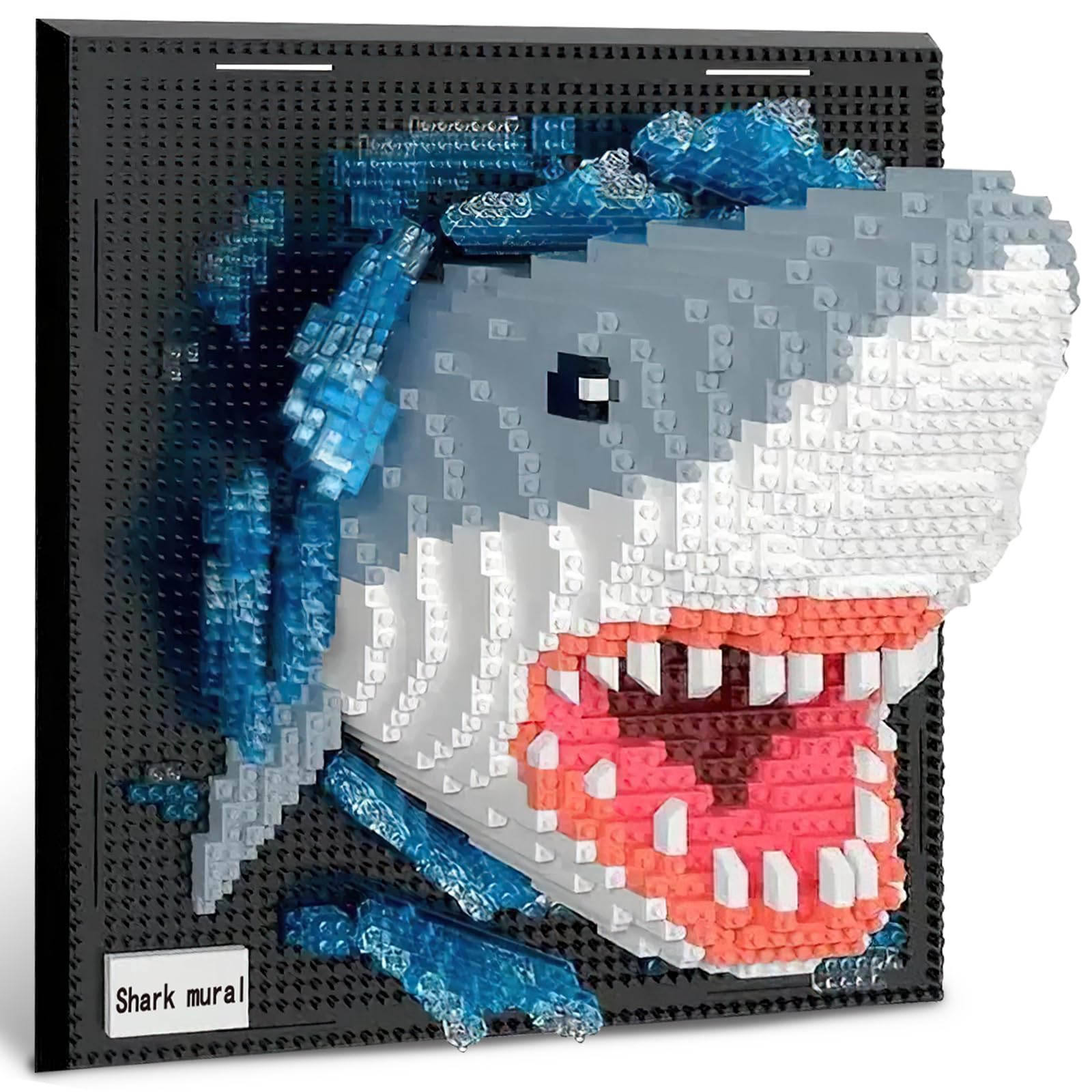 Photo 1 of Shark Animal 3D Wall Art Micro Mini Building Blocks Set for Adults, Unique Home Wall Decor or Table Display, No Compatible with Lego, Ideal Birthday Christmas Toy Gift for Teens (2166 PCS)
