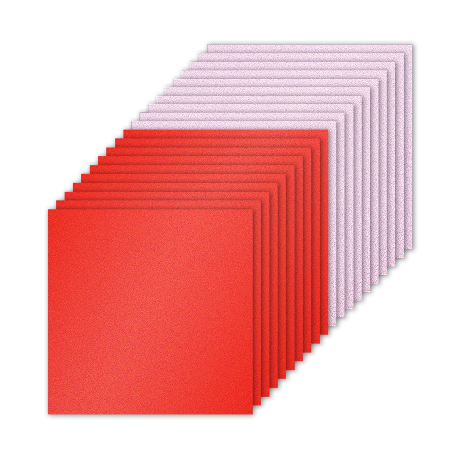 PATIKIL 20Sheets Red/Light Pink Glitter Cardstock Paper, 12 x 12 in 250gsm Square Premium Sparkly Paper Craft Cardstock Paper for Scrapbook Card Making DIY Art Projects Wedding Party