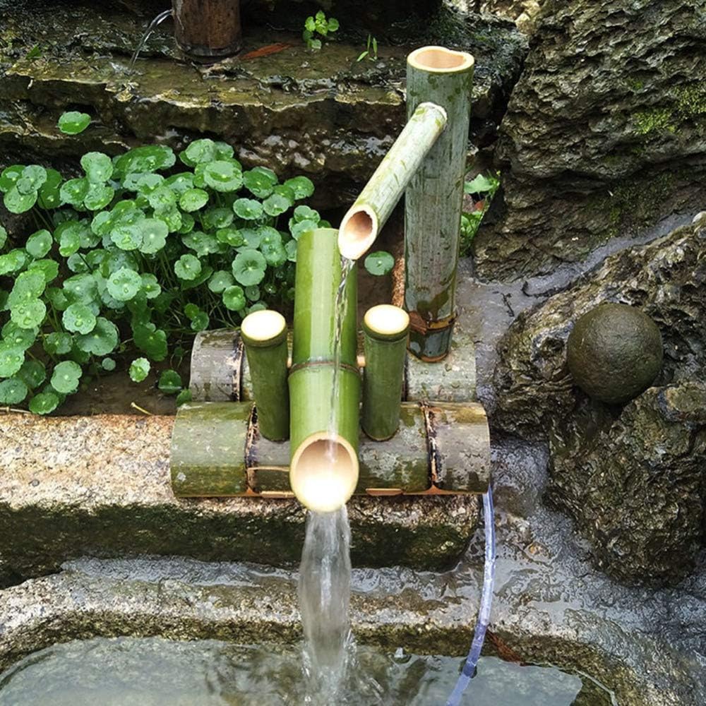Bambus-Wasserbrunnen Zen-Gartendekoration Mit Pumpe  Feng Shui Japanischer  Brunnen Fr Innen & Auen