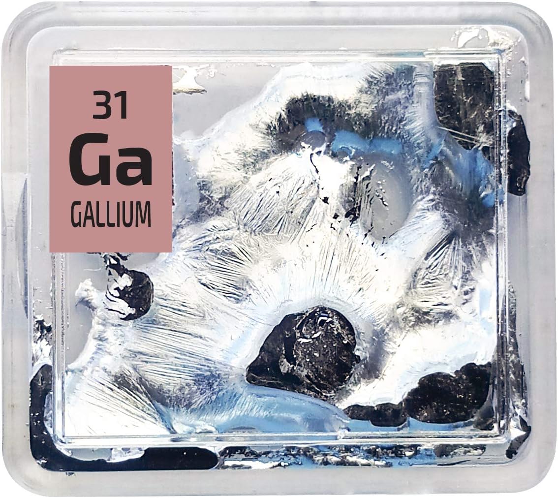 Gallium Metal 99.99% Element Ga pure ina PEGUYS Periodic Element Tile.