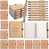 ZYINM 10 Set Spiral Notebooks Christian Gifts Bulk Prayer Journal with Retractable Bamboo Pens Small Notepad Easter Mothers Day Fathers Day Thanksgiving Christmas Gifts