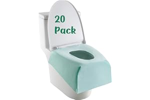 Toilet Seat Covers Disposable 20 Pack, Full Coverage Waterproof Toilet Seat Cover for Adults and Kids Potty Training,Travel A