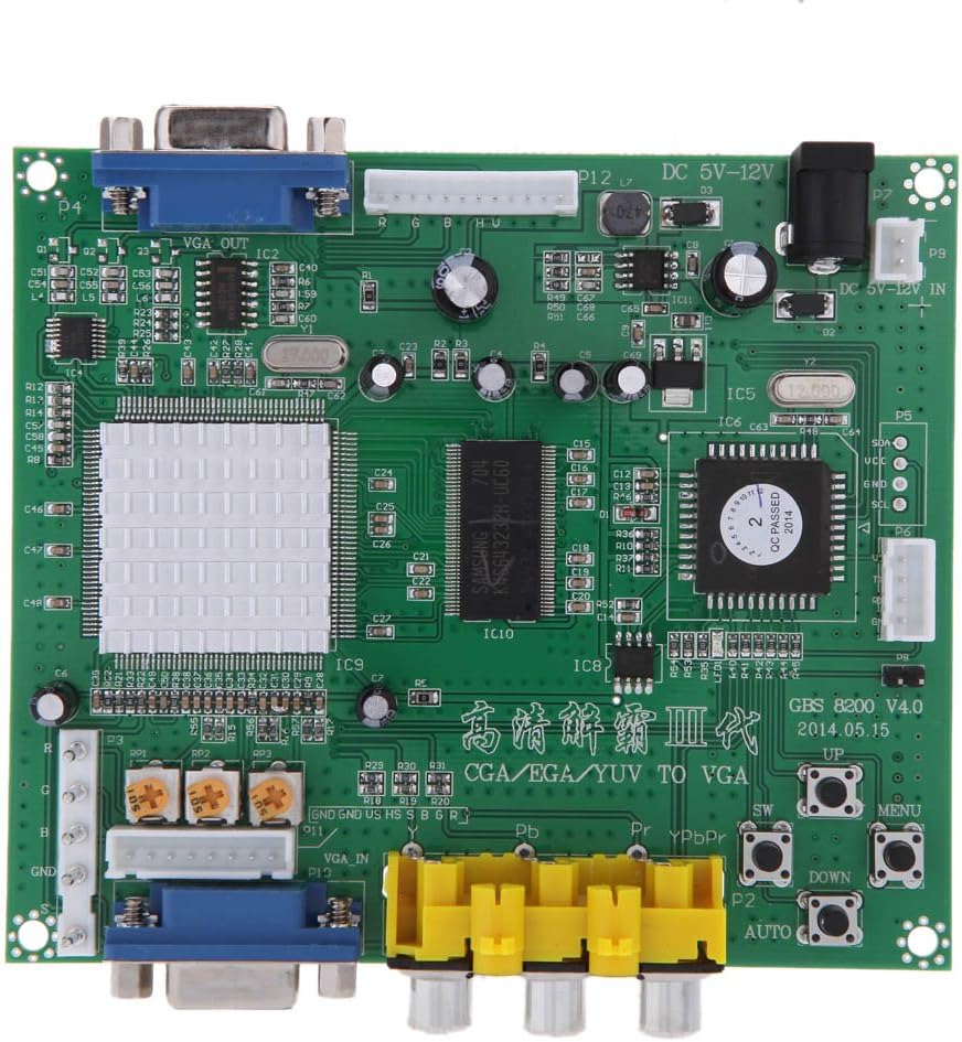 Andoer®High speed Portable Genuine GBS8200 5V Active Low 1 Channel Relay Module Board CGA/EGA/YUV/RGB To VGA Arcade Game Video Converter for CRT Monitor LCD Monitor PDP Monitor