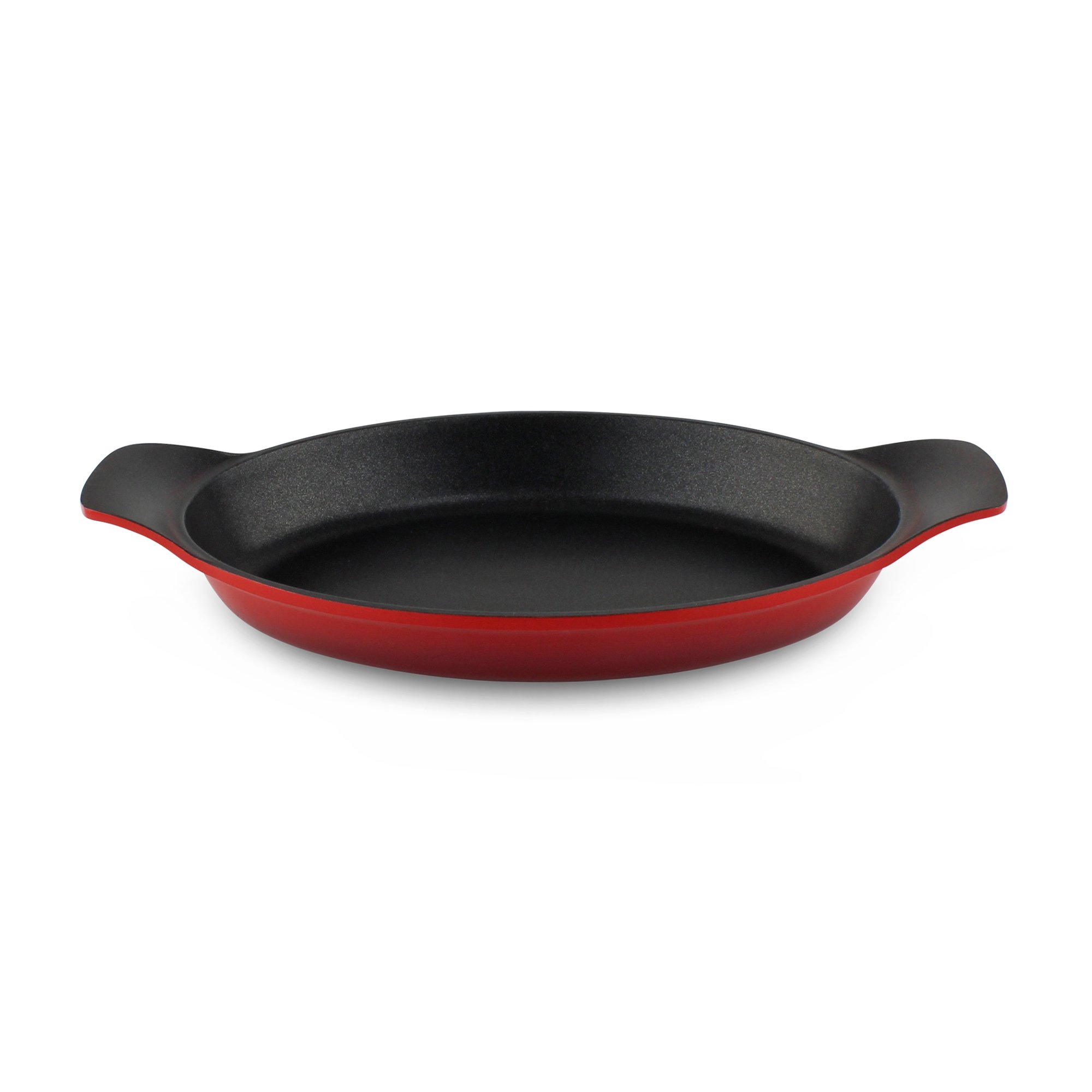 Die-Cast Aluminium Oval Mini Au Gratin Dish, Red, 20 x 14cm, 400ml