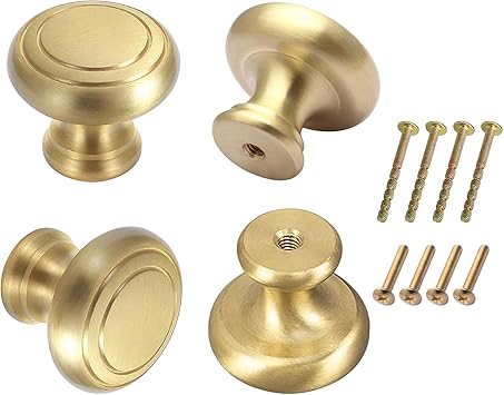 OTTFF 4 Pcs 59 Brass Knobs Polishing 