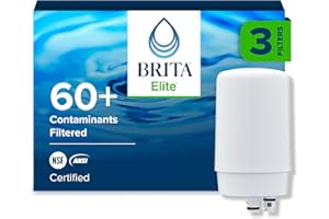 Brita Replacement Water Filter for Faucet Mount, Removes 99% of Lead, Sink Filtration System, White, 3 Count