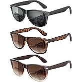 MEETSUN Polarized Sunglasses for Women Men Classic Retro Trendy Driving Sun Glasses UV400 Protection (3 Pack)