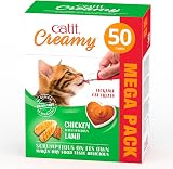 Catit Creamy Chicken & Lamb Lickable Cat Treats 50 Pack view 1