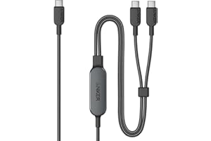 Anker Cable,4FT 2-in-1 USB C to USB C Cable 140W Max,Fast Charging for iPhone 17/17 Pro Max/16 Series,MacBook Air/Pro,and More(Braided,Black)