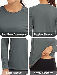 MAGCOMSEN Running Shirts - Long Sleeve Rash Guard