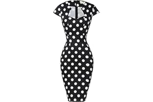 Grace Karin Womens 50s 60s Vintage Pencil Dress Bodycon Cap Sleeve Dress