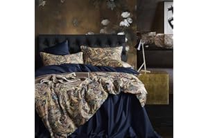 Cupocupa Duvet Cover Queen Size Set Boho Floral Pattern Duvet Cover Queen for Queen Size Bed Vintage Soft Bedding Leaf Print Paisley Duvet with Pillowcases