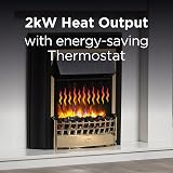 Dimplex Cheriton Deluxe Optiflame Freestanding Electric Fire 2kW Brass Black view 8