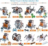 ACELIFE Solar Robot Kit 12-in-1 STEM Educational Toy Grey 190 Parts view 3