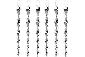 KOKMEYA Bird Scare Rods Silver Hanging Plastic Bird Deterrent Device, Wind Driven Rotation Reflective Scare Rods to Keep Bird