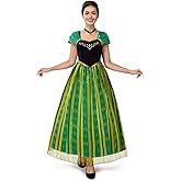 Spooktacular Creations Adult Princess Costume, Halloween Women Coronation Dress Costume, Green Princess Dress