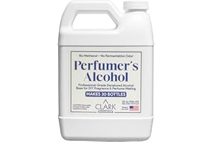 CLARK ESSENTIALS Clark Essential Perfumer's Alcohol 32 oz – Professional-Grade Denatured Alcohol Base for DIY Fragrance & Perfume Making – No Methanol, No Fermentation Odor – SDA 40B Formula