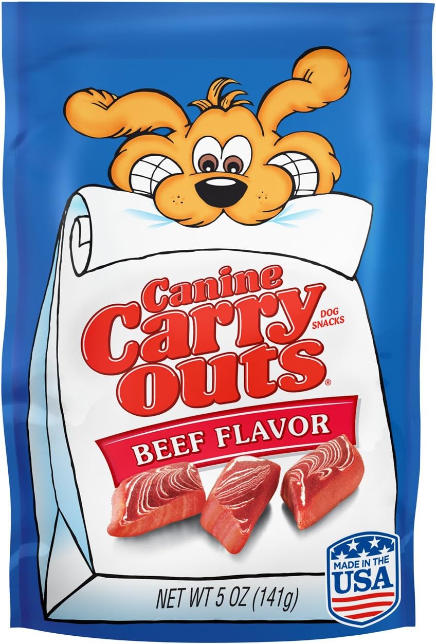 Canine Carry Outs Beef Flavor Dog Treats, 5-Ounce (Pack of 12)
