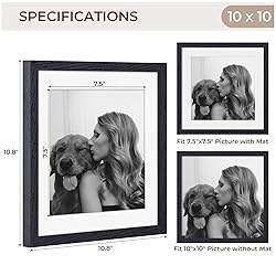 Solid Oak 10”x10” Picture Frame Matted to