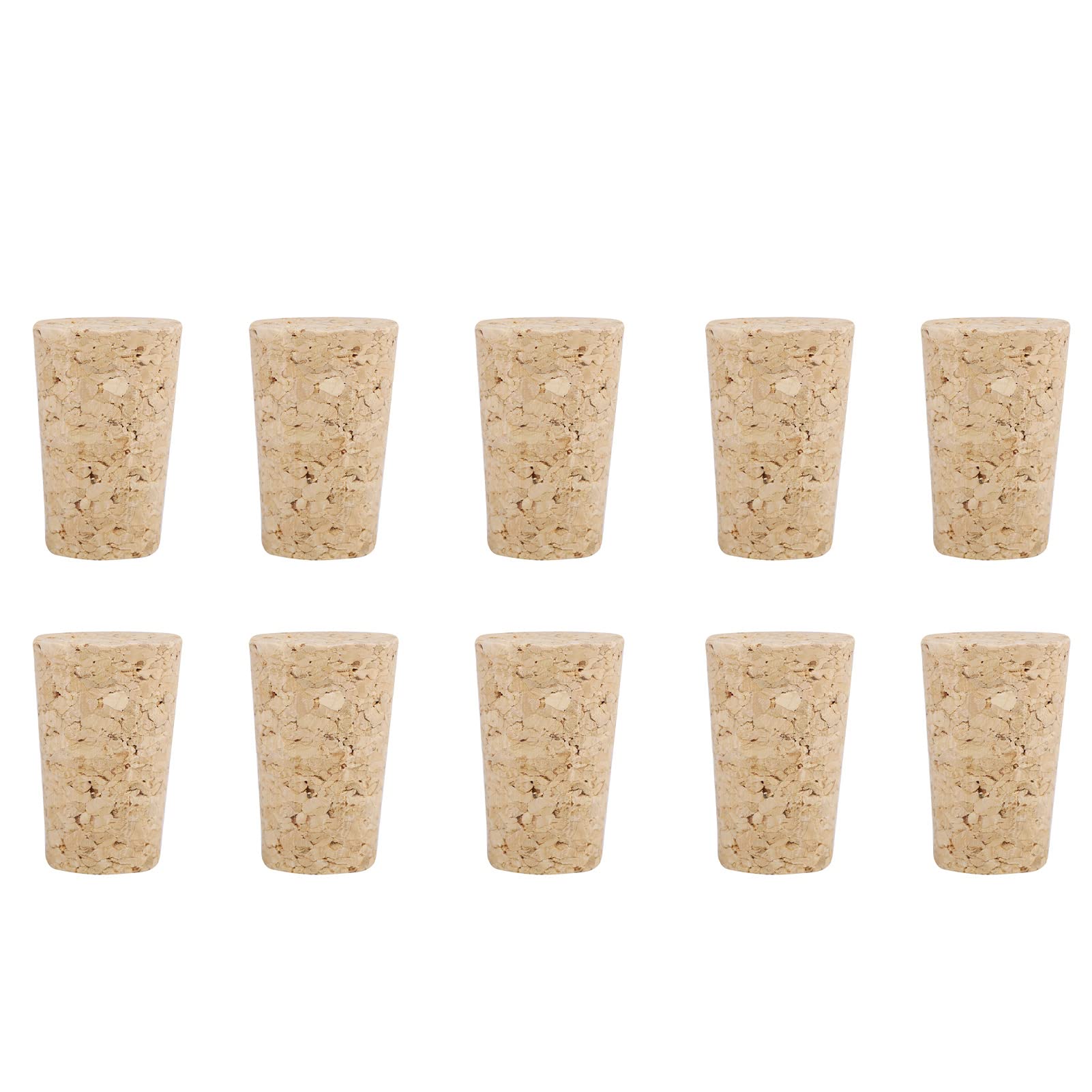 22 x 17 x 35mm Wooden Wine Beer Bottle Stopper Premium Corks10Pcs Tapered Cork Plugs for Wine Making Craft Crafts