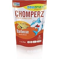 SeaSnax Chomperz Crunchy Seaweed Chips Barbecue, 1 Ounce (Pack of 8)