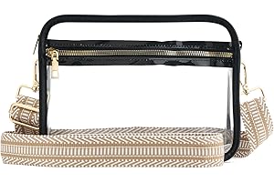 WEIMZC Clear Bag Stadium Approved, Adjustable Shoulder Strap Clear Crossbody Purse Bag for Concerts Sports Events Festivals