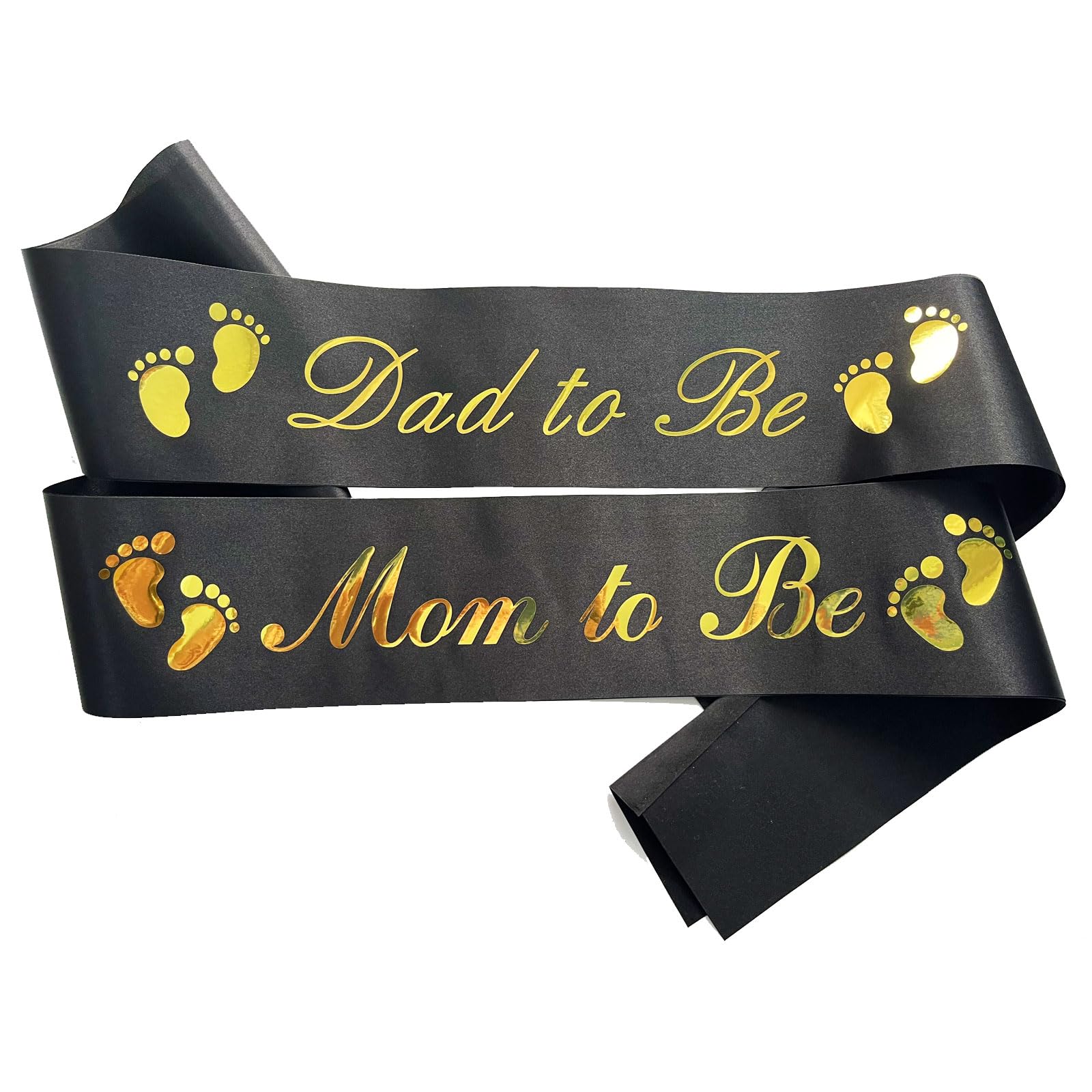 NAUXIUDSJS Mom To Be Sash, Dad to Be Sash, Gift Ideas for Soon to Be Parents, Pregnancy Announcement, Boy or Girl, Baby Shower Party Decorations, Gifts, Favors, Mommy Supplies Gender Reveal, Black