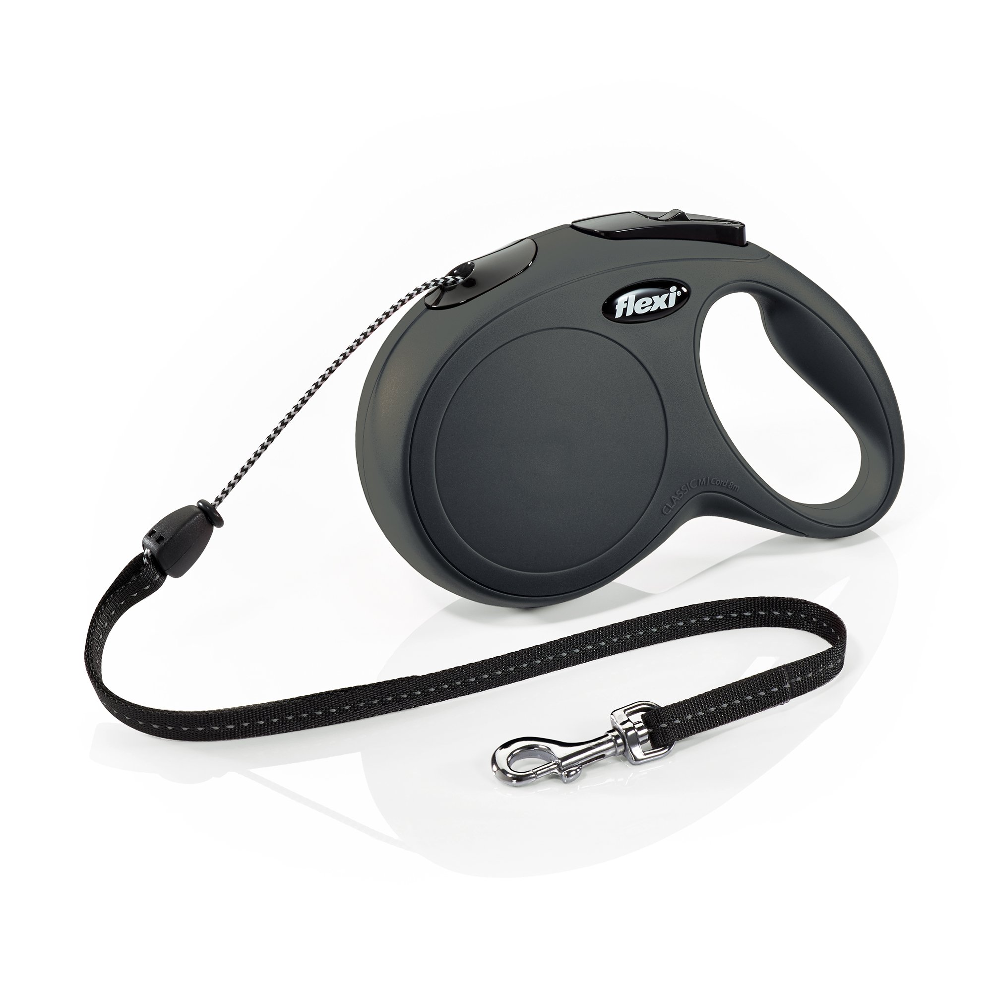 Photo 1 of FLEXI New Classic Retractable Dog Leash (Cord), 26 ft, Medium, Black