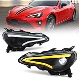 Huray Headlight Assembly for Toyota 86 2012-2021/Subaru BRZ 2013-2021/Scion FR-S 2012-2021, LED Projector Headlamp with Turn