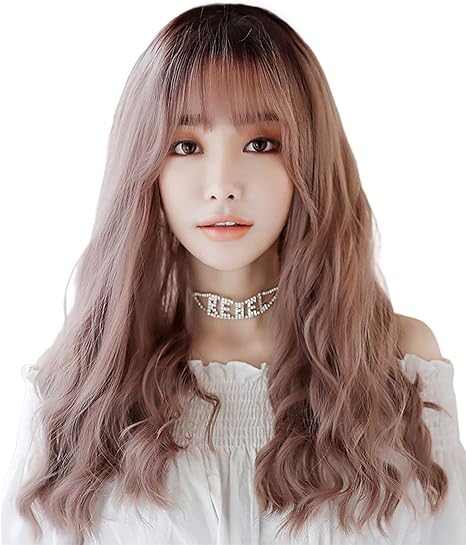 Amazon ウィッグ ロング カール セミロング ミディアム フルウィッグ ナチュラル Wig 原宿系 女装 かつら 女性 普段使い ファッション グラデーション グレー 栗色 ウィッグ 自然 パーマ レディース 长粉 Monatque ビューティー 通販
