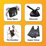 All-Green Pack of 500 Dog Poo Bags with Tie Handles Black view 5