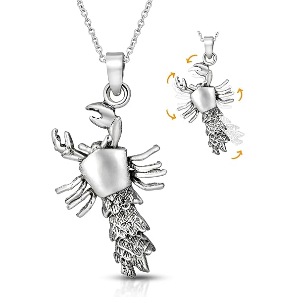 Amazon.com: AeraVida Charming Feisty Claws Crab .925 Sterling