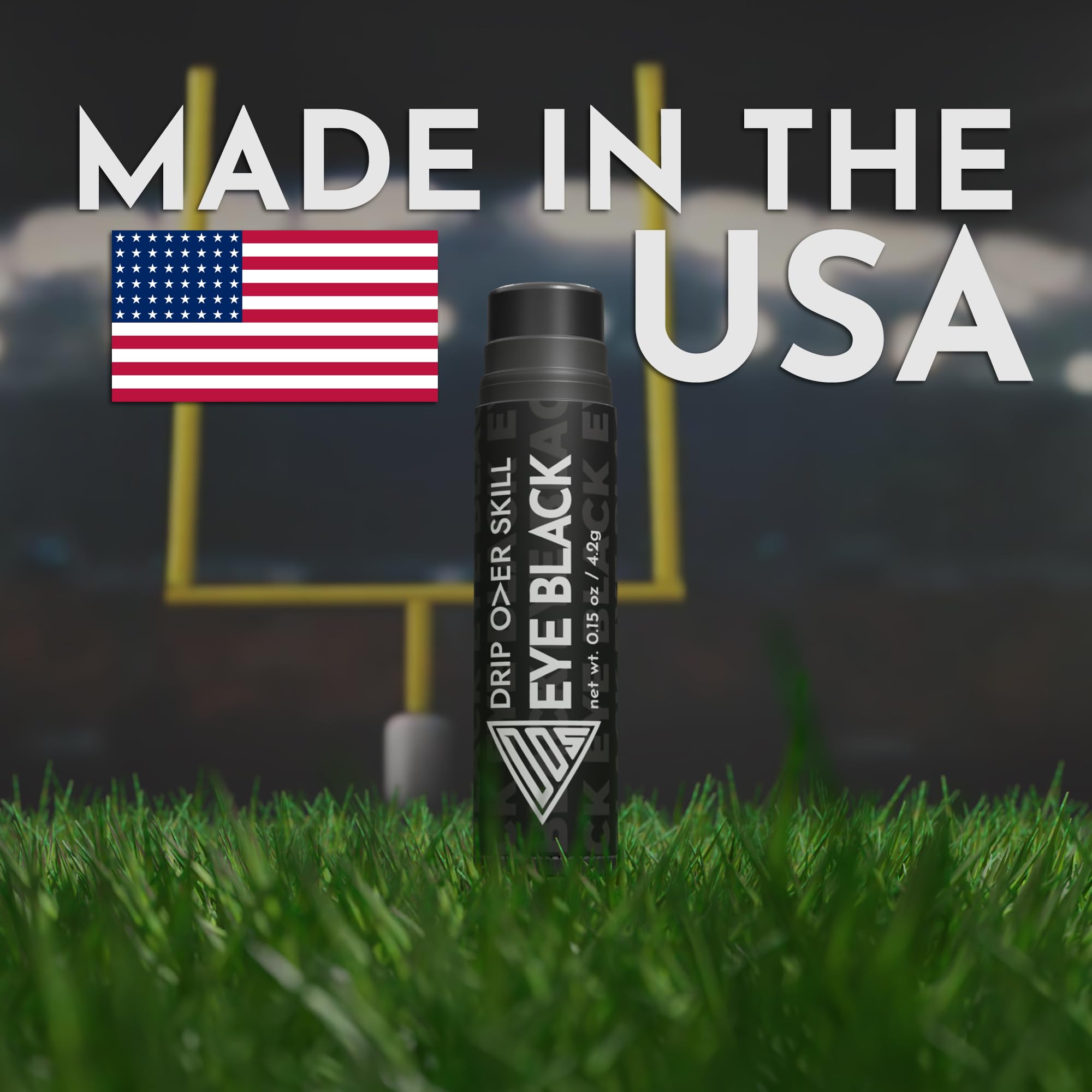 D.R.I.P Over Skill Eye Black & Face Paint, Clean & Natural Ingredients, Dermatologist-Tested, Hypoallergenic, Anti-Glare Sports, Baseball, Softball, Lacrosse, Football Drip Stick, Halloween Costumes