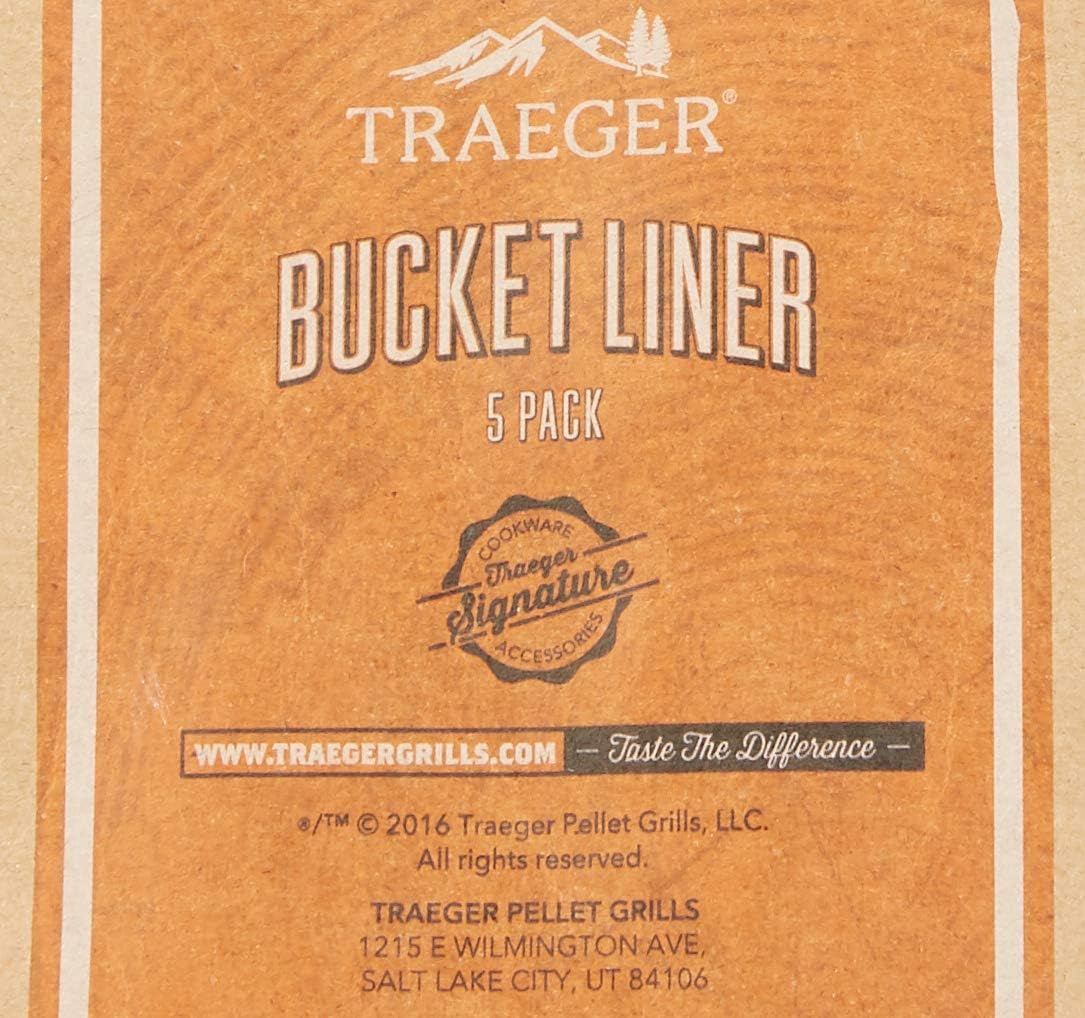 Traeger Grills BAC407z 5-Pack Bucket Liner, Basic Pack : Garden & Outdoor