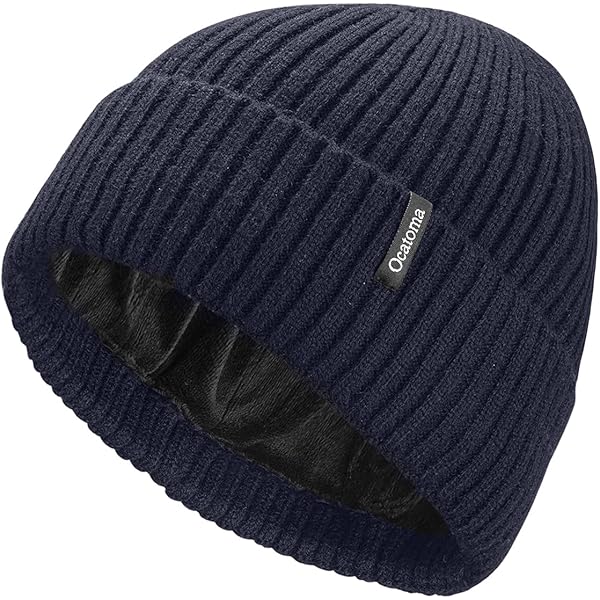 Ocatoma Winter Beanie Hats with Earflap for Men Women