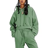 UANEO Women 2 Piece Outfits Sweatsuit Hoodie Sweatshirt Jogger Sets Lounge Tracksuit Set