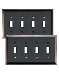 TREEWELL 2-Pack Quad Toggle Light Switch Cover