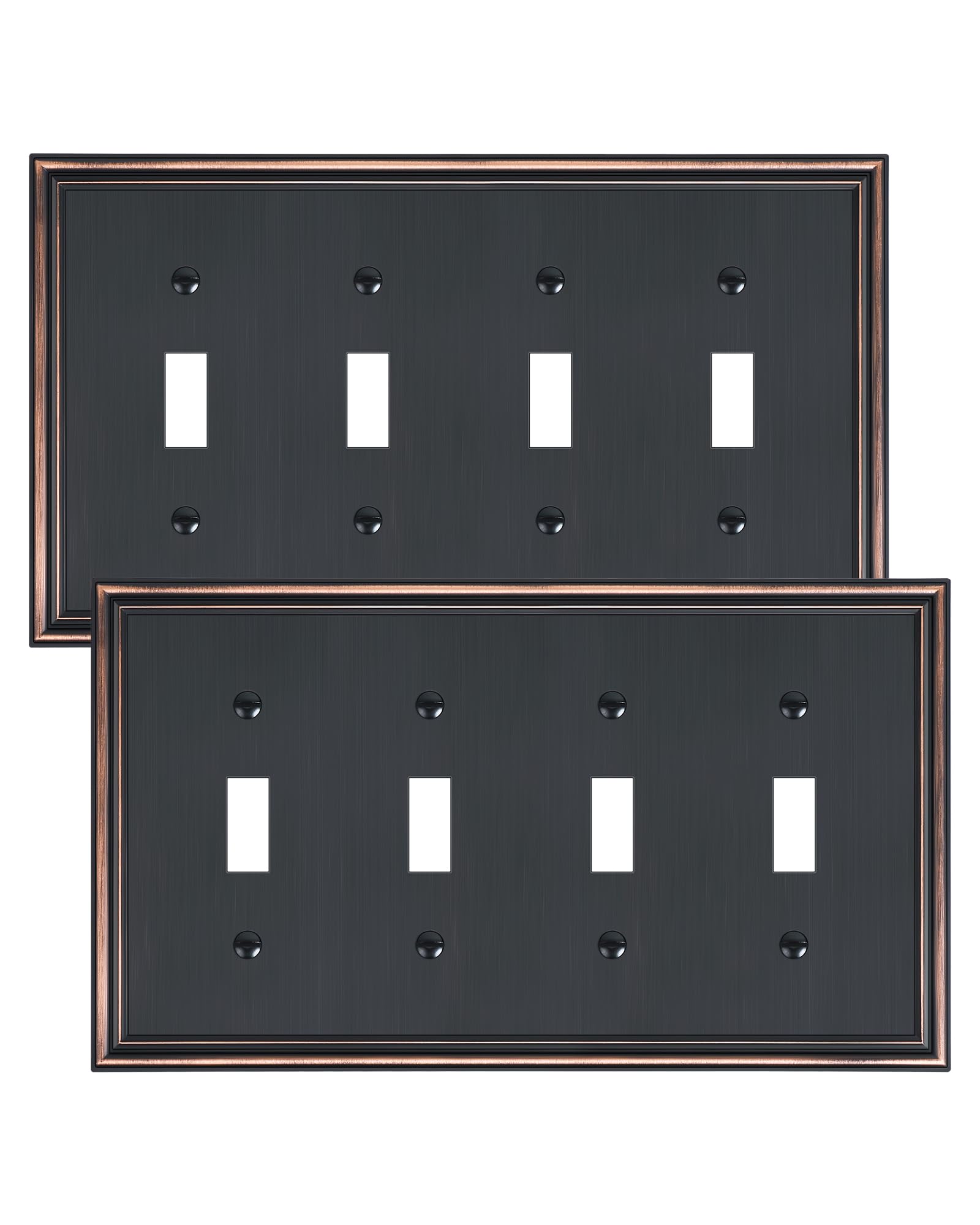 TREEWELL 2-Pack Quad Toggle Light Switch Cover