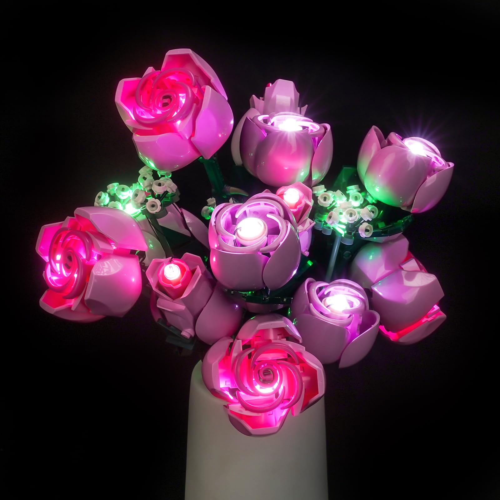 Light Kit Compatible with Lego 10374 Bouquet of Pink Roses Botanical Collection Set (No Model), Decoration Lighting Set Compatible with Lego Bouquet of Pink Roses Creative Toys