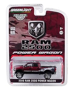 2016 Dodge Ram 2500 Power Wagon Pickup Truck Delmonico Pearl Red Hobby Exclusive 1/64 Diecast Model Car by Greenlight 29981